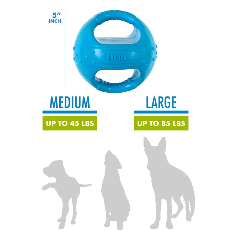 Hero - Squeakables Kettle Ball - Dog Toys - Puppy Toys - Pet Toys - Medium, 5 Inches (Blue) - Image 3